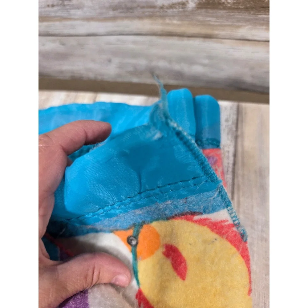 Vintage 90s Springs‎ Industries Reef Fish Plush Blanket San Marcos Style 86x96